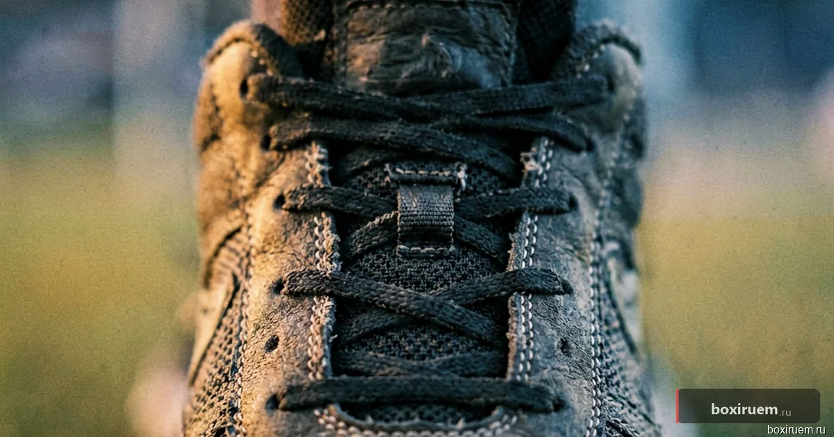 Бинты для бокса и капа на деревянной скамье