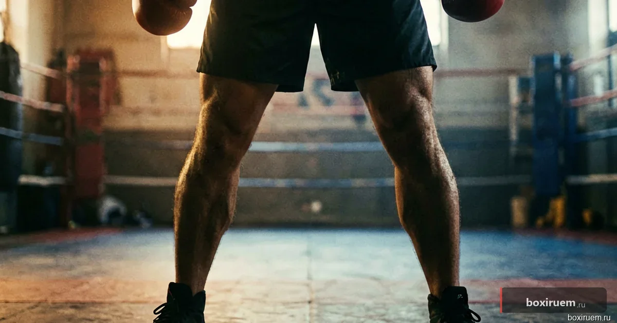 Тень боксера на кирпичной стене при нанесении удара в стиле кьяроскуро