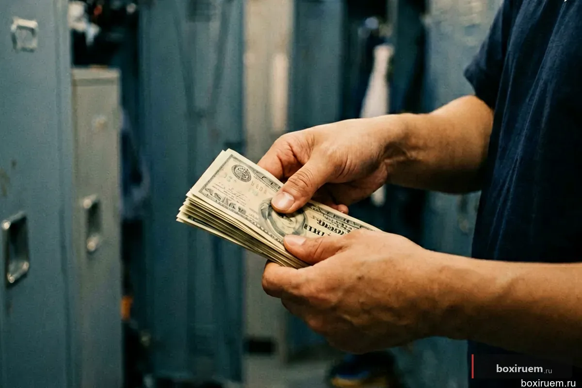 Руки, считающие наличные деньги в раздевалке
